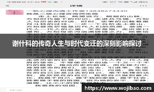 谢什科的传奇人生与时代变迁的深刻影响探讨
